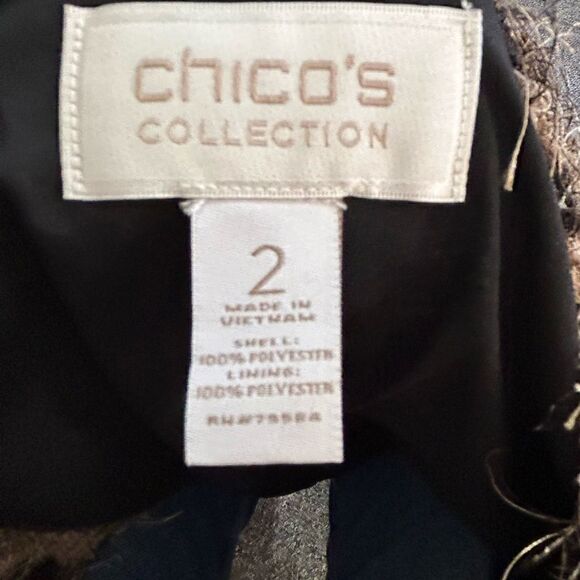 Chico’s EasyWear Eyelash Animal Print Open-Front Bolero-Size 2 (Large) - Picture 3 of 6